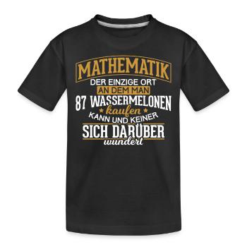 Mathe Mathematik Mathematiker - Kinder Premium Bio T-Shirt - Schwarz - Vorne