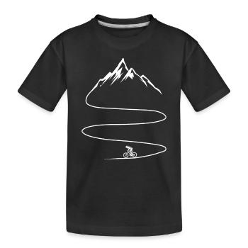 Downhill MTB, Mountainbiker Mountainbike - Kinder Premium Bio T-Shirt - Schwarz - Vorne