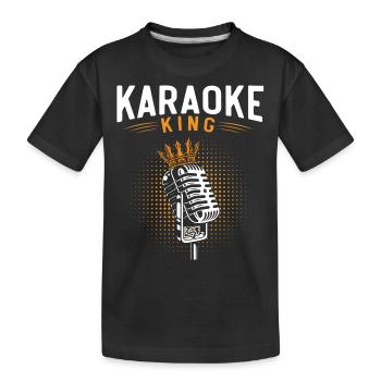 Karaoké King, chanteur de musique - T-shirt bio Premium Enfant - noir - Devant