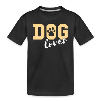 Dog Lover - Kinder Premium Bio T-Shirt - Schwarz - Vorne