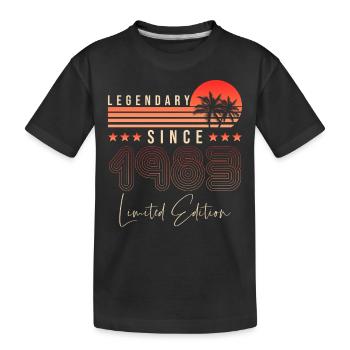 Légendaire depuis 1983 - T-shirt bio Premium Enfant - noir - Devant