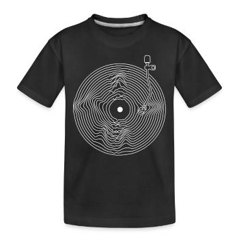 Vinyl Draws Audiophile Music Record - Kids' Premium Organic T-Shirt - black - Front