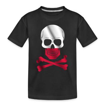Poland Flag - Kids' Premium Organic T-Shirt - black - Front