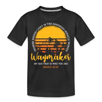 Waymaker Möge Gott Das Ist, Wer Du Bist - Kinder Premium Bio T-Shirt - Schwarz - Vorne