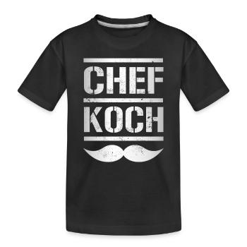Chefkoch - Kinder Premium Bio T-Shirt - Schwarz - Vorne