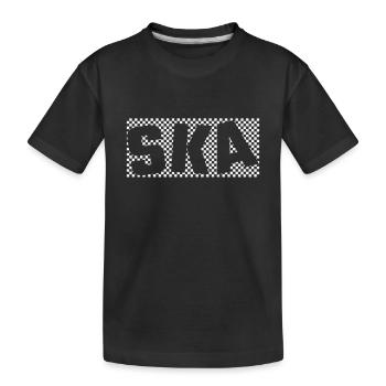 Ska Pattern Old School Jazz Style de musique - T-shirt bio Premium Enfant - noir - Devant