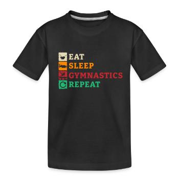 Gymnastique Gymnastique Acrobatie Gymnastique Sports - T-shirt bio Premium Enfant - noir - Devant