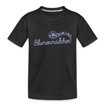 Blumenmädchen Ehe Blumen Kind Hochzeit - Kinder Premium Bio T-Shirt - Schwarz - Vorne