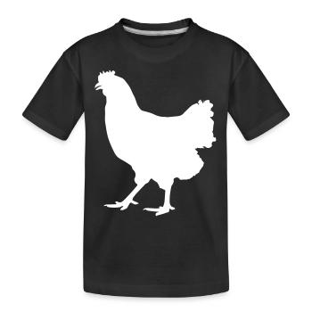 chicken - Kids' Premium Organic T-Shirt - black - Front