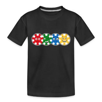 Joueurs de poker Jetons de poker Face Poker - T-shirt bio Premium Enfant - noir - Devant