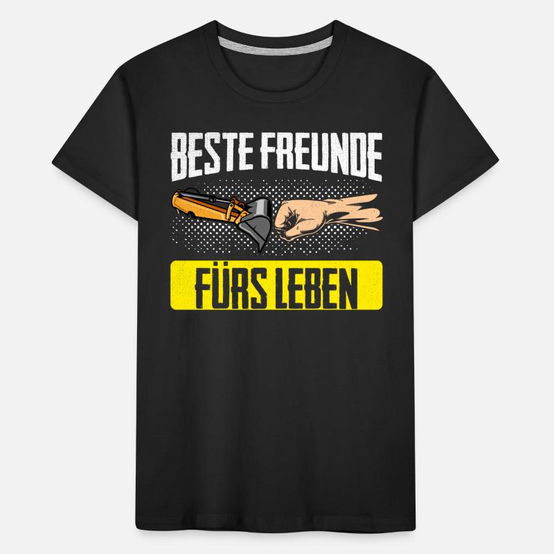 Beste Freunde Baggerfahrer Baggern Bagger Geschenk Kinder Premium Bio T-Shirt