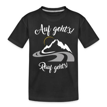 Motoradfahrer Geschenk mit Spruch - Kinder Premium Bio T-Shirt - Schwarz - Vorne