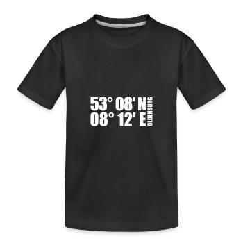 Oldenburg coordinates - Kids' Premium Organic T-Shirt - black - Front