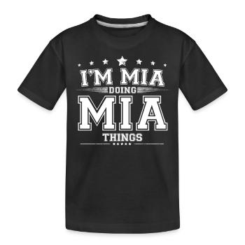 MIA - Kinder Premium Bio T-Shirt - Schwarz - Vorne