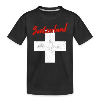 Suisse Suisse - T-shirt bio Premium Enfant - noir - Devant