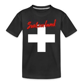 Suisse Suisse - T-shirt bio Premium Enfant - noir - Devant