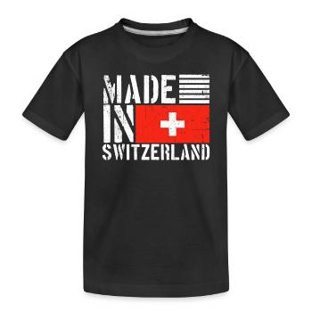 Suisse Swiss Funny Saying - T-shirt bio Premium Enfant - noir - Devant