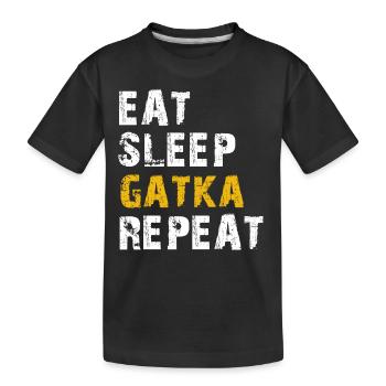 manger dormir Gatka - T-shirt bio Premium Enfant - noir - Devant