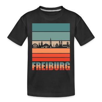 Freiburg | Freiburg Skyline - Kinder Premium Bio T-Shirt - Schwarz - Vorne