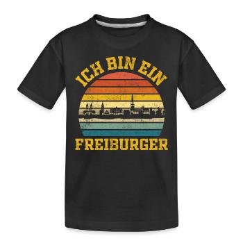 Stadt & Heimat | Freiburg - Ich bin Freiburger - Kinder Premium Bio T-Shirt - Schwarz - Vorne
