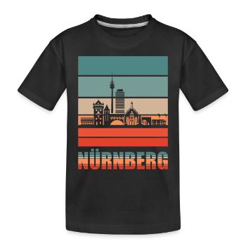 Nürnberg - Kinder Premium Bio T-Shirt - Schwarz - Vorne