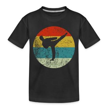 Taekwondo - Kinder Premium Bio T-Shirt - Schwarz - Vorne