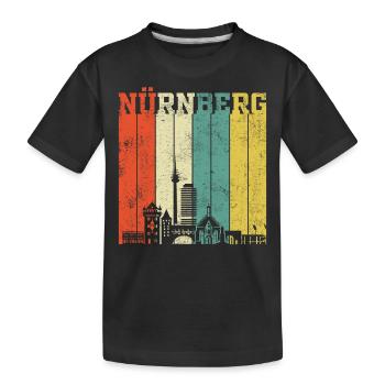 Nürnberg Vintage - Kinder Premium Bio T-Shirt - Schwarz - Vorne