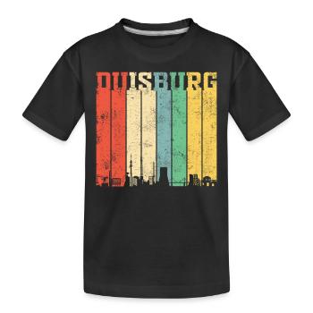 Duisburg | Retro Vintage - Kinder Premium Bio T-Shirt - Schwarz - Vorne