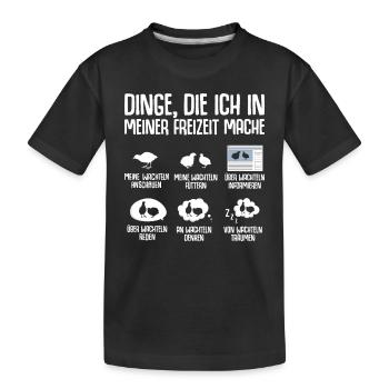 Wachtelzüchter Wachtel Geschenk Wachtelzucht - Kinder Premium Bio T-Shirt - Schwarz - Vorne