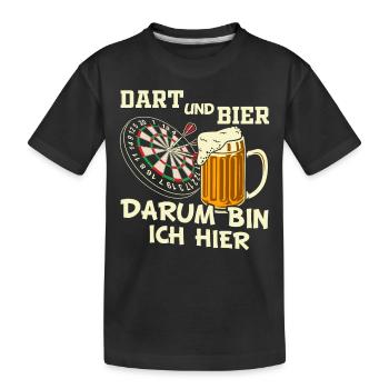 Dart Dartboard Dartpfeil Dartspieler Geschenk - Kinder Premium Bio T-Shirt - Schwarz - Vorne