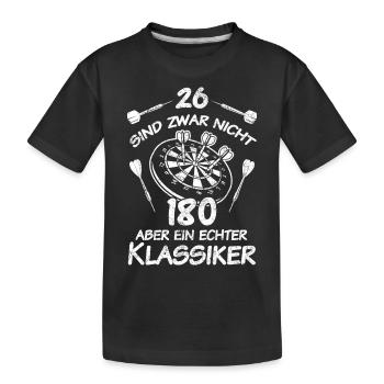 Darts Dart Dartboard Dartpfiel Dartspieler - Kinder Premium Bio T-Shirt - Schwarz - Vorne