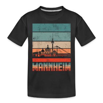 Mannheim - Kinder Premium Bio T-Shirt - Schwarz - Vorne