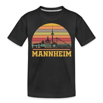 Mannheim - Kinder Premium Bio T-Shirt - Schwarz - Vorne