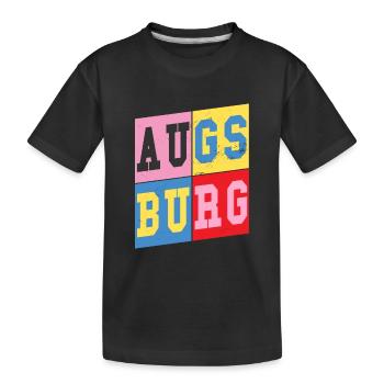 Augsburg Allemagne City Font Retro Home - T-shirt bio Premium Enfant - noir - Devant