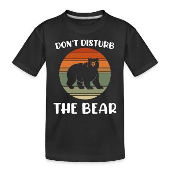Ours ours ne pas déranger en disant - T-shirt bio Premium Enfant - noir - Devant