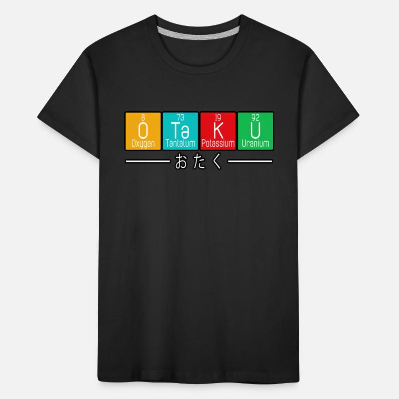 Anime Otaku Periodic Table Elements Loves Manga Kids' Premium Organic T-Shirt