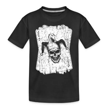 Joueur de poker Vintage Joker Card - T-shirt bio Premium Enfant - noir - Devant