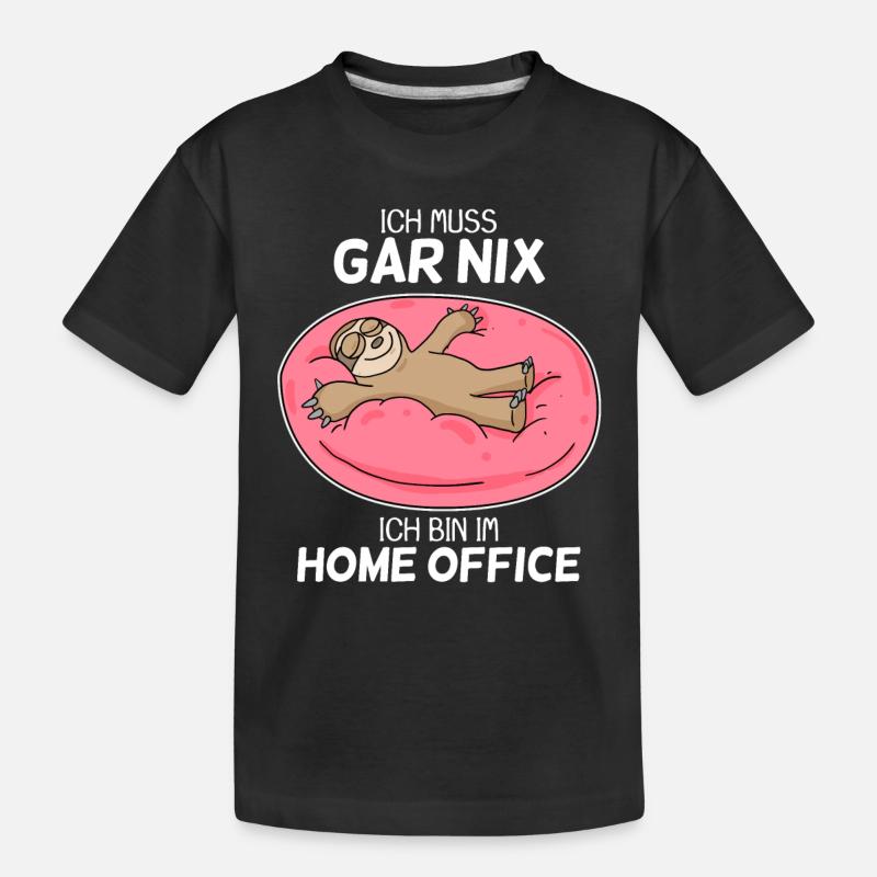 Home Office Spruch - Kinder Premium Bio T-Shirt - Schwarz