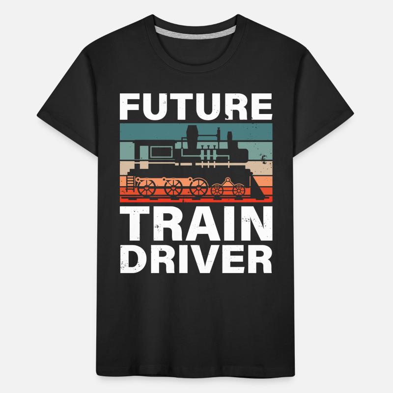 Railroad Train Engineer Future Train Driver Kids' Premium Organic T-Shirt