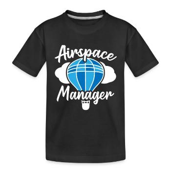Montgolfière AirSpace Manager Air Balloon - T-shirt bio Premium Enfant - noir - Devant