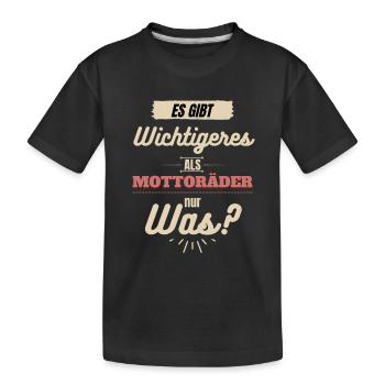 Motorrad Spruch - Kinder Premium Bio T-Shirt - Schwarz - Vorne