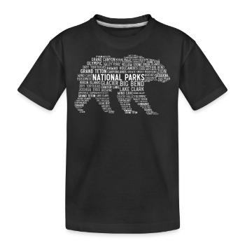 U.S. National Parks, Bear National Park - Kids' Premium Organic T-Shirt - black - Front