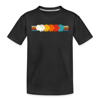 Amateurs de cochons d’Inde. - T-shirt bio Premium Enfant - noir - Devant