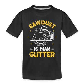 La sciure de bois est l’homme glitter - T-shirt bio Premium Enfant - noir - Devant