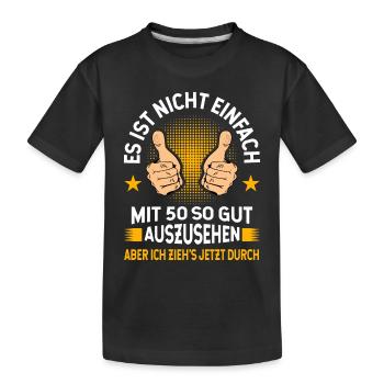 50 Geburtstag Mann - Kinder Premium Bio T-Shirt - Schwarz - Vorne