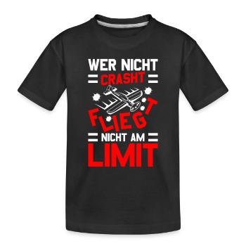 Modellflug Modellbauer Modellflieger Modelflug - Kinder Premium Bio T-Shirt - Schwarz - Vorne