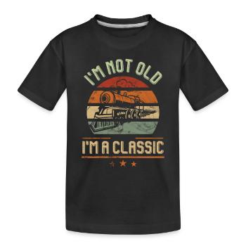 Anniversaire du cheminot - T-shirt bio Premium Enfant - noir - Devant