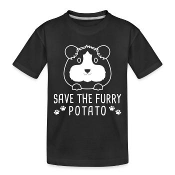 Save the Furry Potato - Hamster Pet - Kids' Premium Organic T-Shirt - black - Front