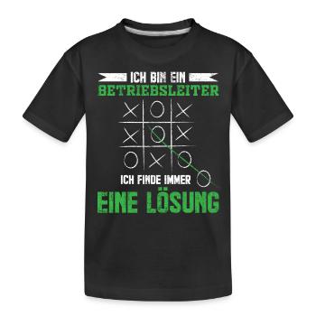 Betriebsleiter lustige Sprüche Beruf & Arbeit - Kinder Premium Bio T-Shirt - Schwarz - Vorne