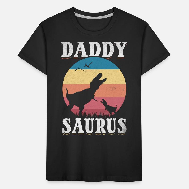 Daddysaurus Rex Papa Dino Papa Dinosaur Daddy Kids' Premium Organic T-Shirt